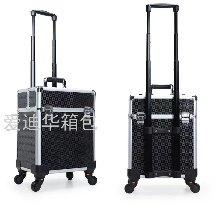 The new large-capacity, high-end and practical aluminum alloy makeup box for fashionable makeup, nail art and beauty from Aidihua Item Picture
