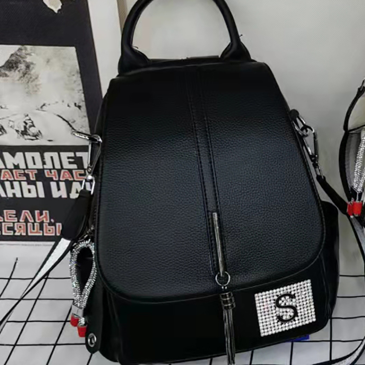 A tripod bag backpack 9070 women bag new versatile backpack soft leather large capacity leisure backpack