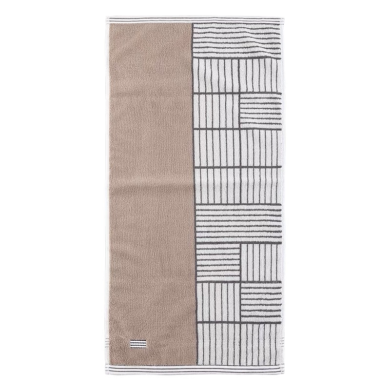 100% toalla de algodón para lavar la cara de los hombres hogar absorbente no se cae el pelo suave premium rayas patchwork toalla de baño de algodón para adultos details Picture