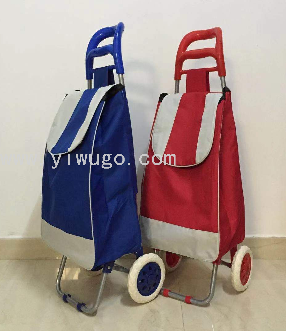 Home shopping cart to buy vegetables folding hand cart trailer pull rod cart family trolley for the elderly