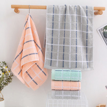 Pure cotton washcloth absorbent not to drop hair wholesale soft bath face towel wipe hair adult men and women gray bar