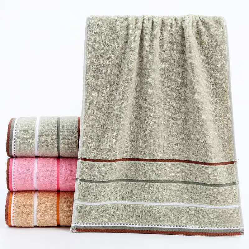 Towel for face washing, adult pure cotton hand towel, household face wiping, shower, bathing, men's and women's absorbent face towel, non-shedding, colored stripe Specification image