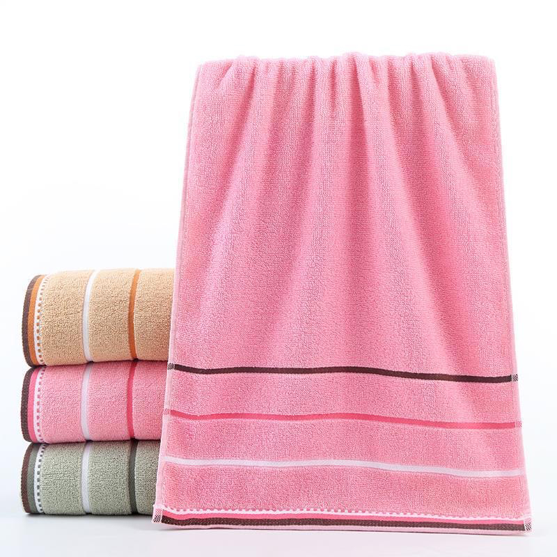 Towel for face washing, adult pure cotton hand towel, household face wiping, shower, bathing, men's and women's absorbent face towel, non-shedding, colored stripe details Picture
