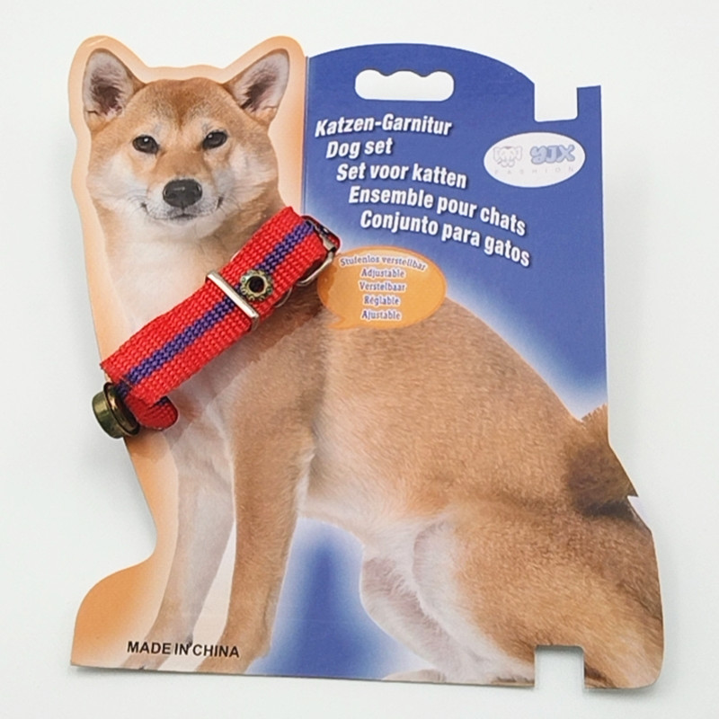宠物用品项圈铃铛宠物狗项圈小型犬用狗项圈宠物狗圈铃铛棉料织带