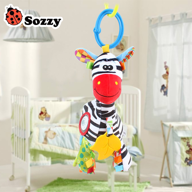 Giraffe Music bells and eight-tone violins plush toys for infants and toddlers details Picture