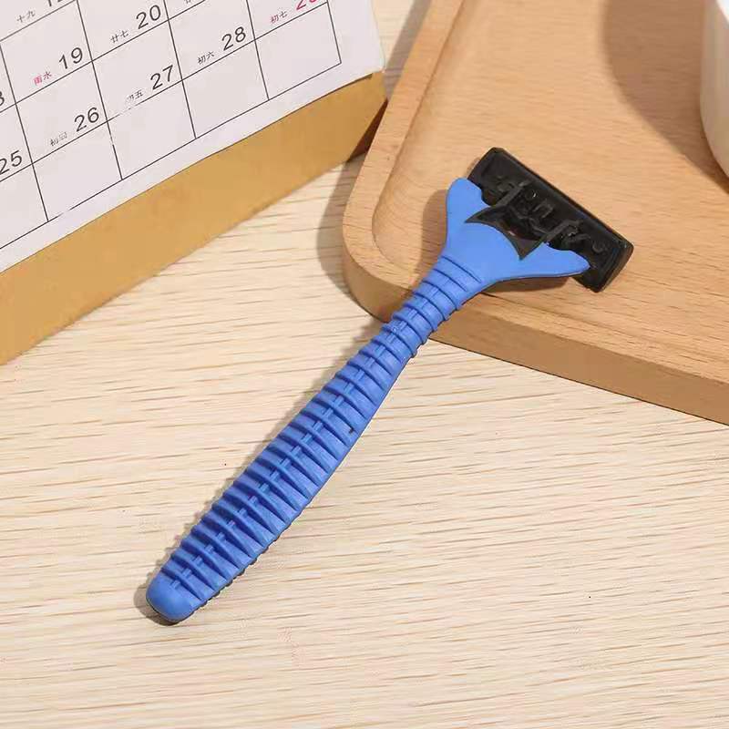 Disposable shaving tools: Hotel disposable razors, manual three-layer stainless steel razors, customizable details Picture