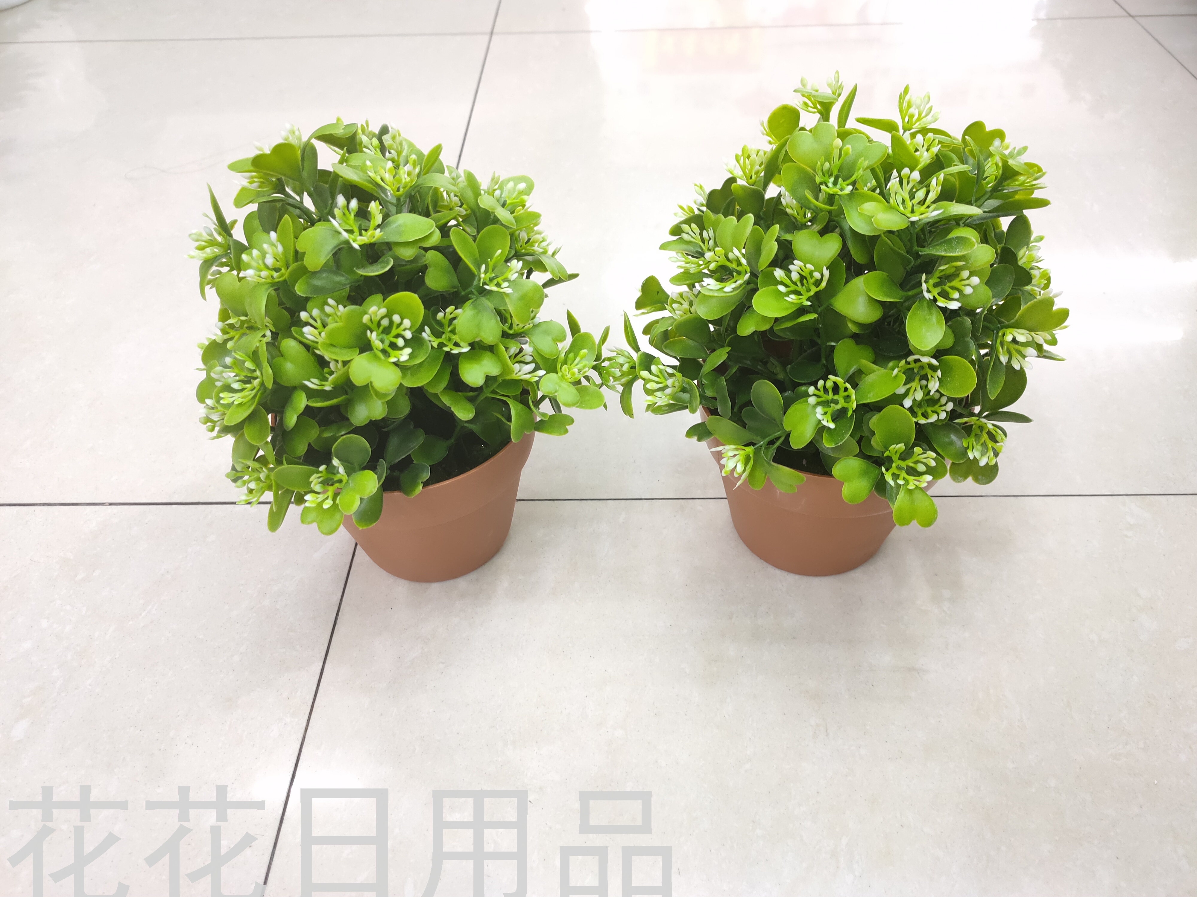 Simulation flower false flower coffee plastic basin green plants flower decoration living room, bedroom table, etc