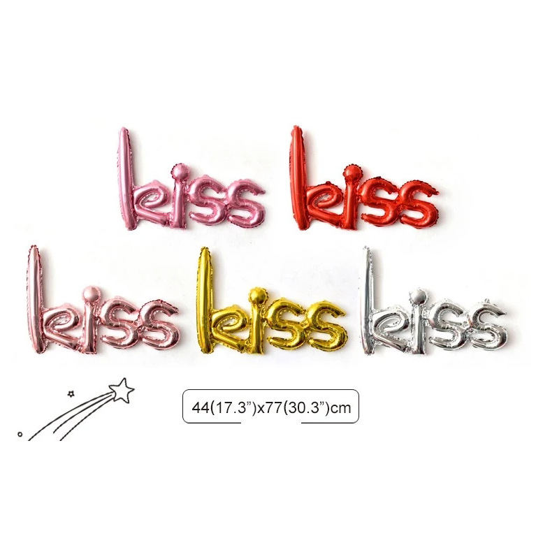 Cross Border Siamese kiss letter aluminum Foil Balloon Party arrangement decoration Party aluminum foil birthday balloon