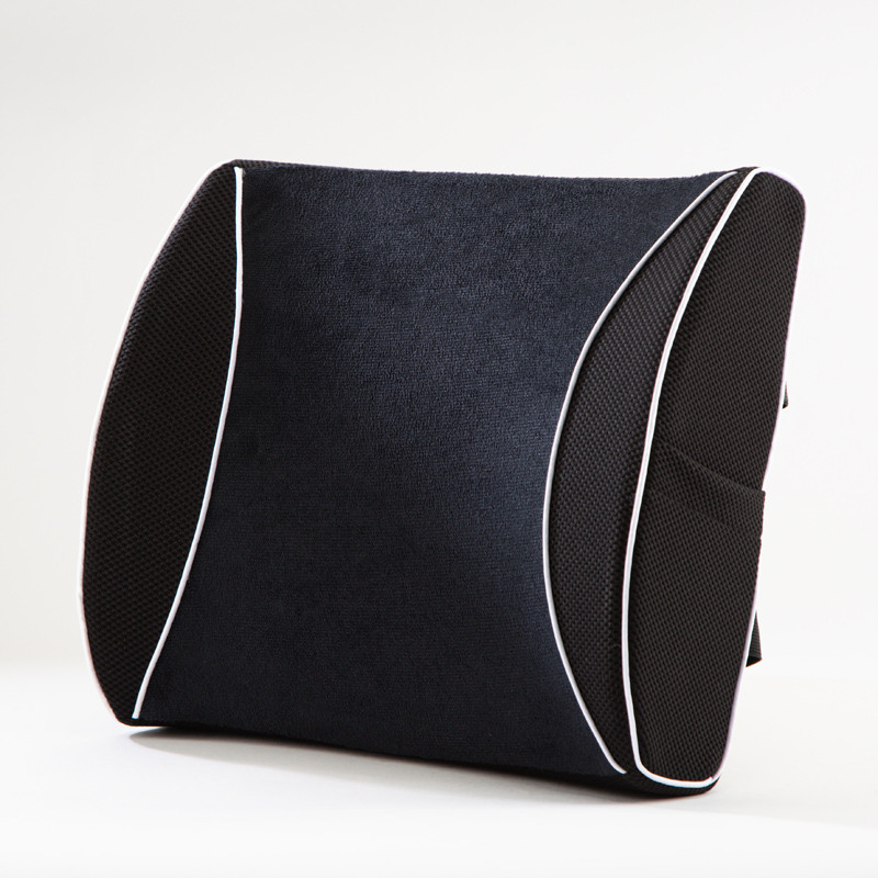 菠萝格记忆棉靠枕办公室腰靠腰枕透气慢回弹汽车腰靠护腰靠背图