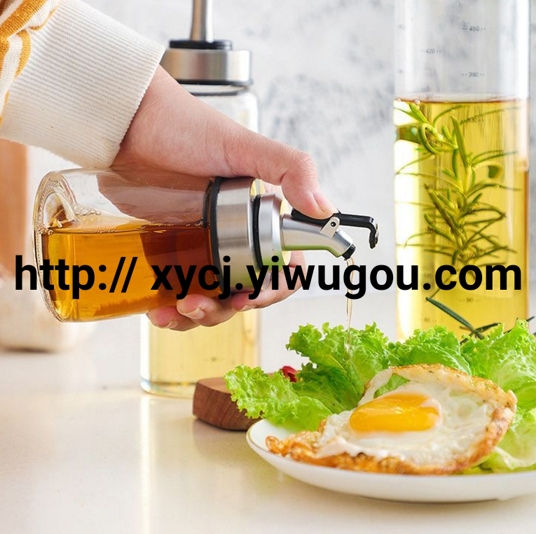 Oil bottle glass leak-proof oil pot, seasoning high borosilicate household small soy sauce oil and vinegar bottle and jar, kitchenware soy sauce pot