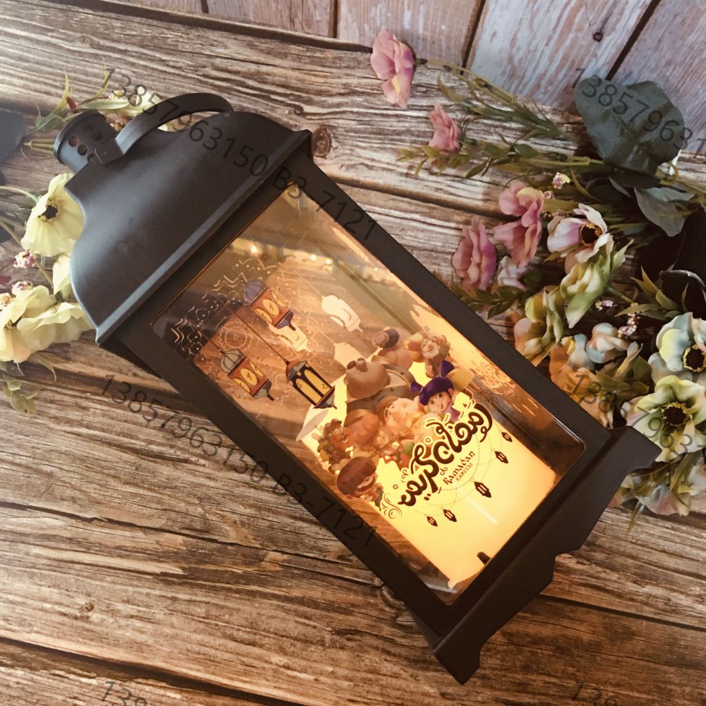 Ranadan Ramadan lantern Eid, custom iron art wind lantern, handicrafts, ornaments, pendants, Arab-style lanterns Item Picture