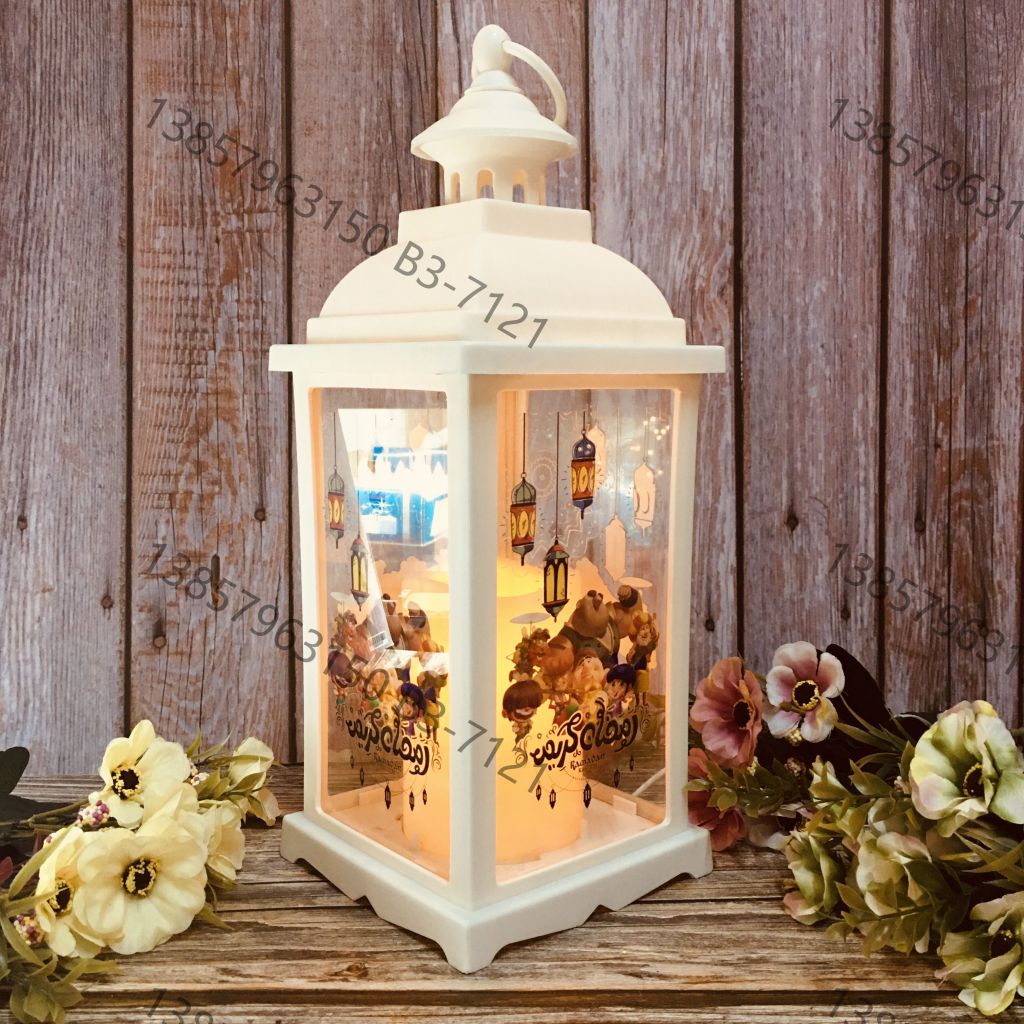 Ranadan Ramadan lantern Eid, custom iron art wind lantern, handicrafts, ornaments, pendants, Arab-style lanterns details Picture