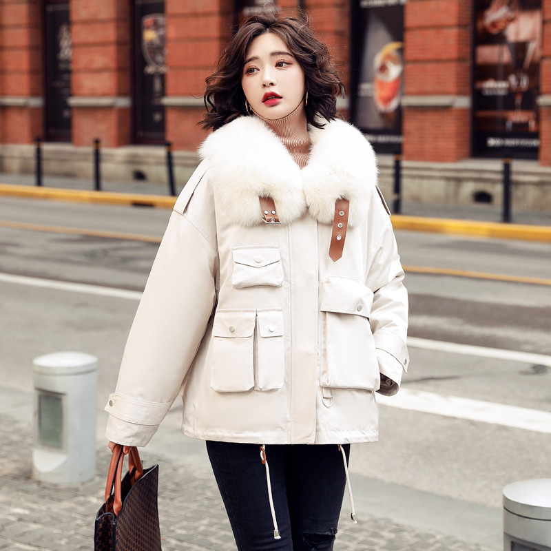 Winter new women's clothing: Korean style fox fur inner liner detachable down jacket for women details Picture