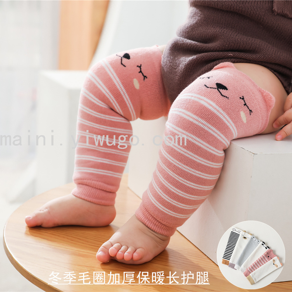 21 winter baby long leg warmers baby cartoon animal warm hair circle thickened knee warmers 0-3 years old