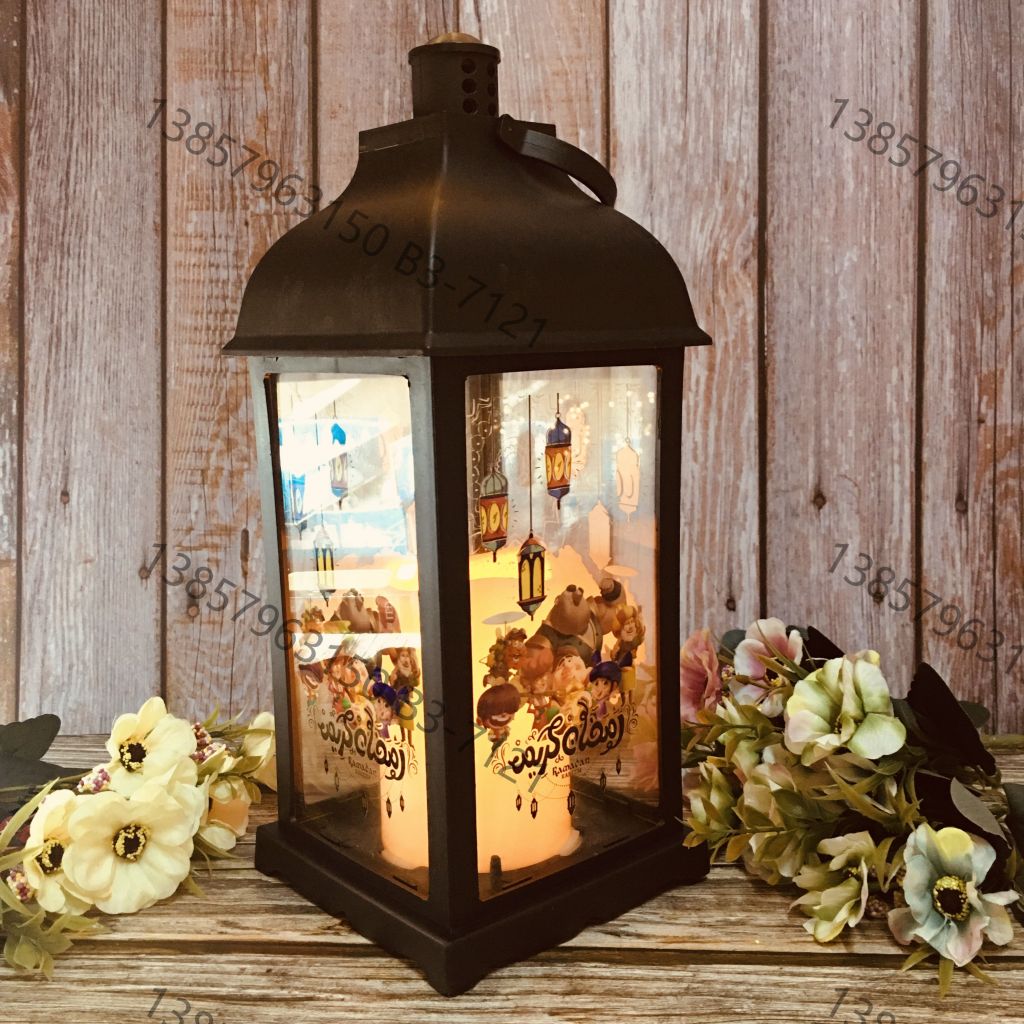 Ranadan Ramadan lantern Eid, custom iron art wind lantern, handicrafts, ornaments, pendants, Arab-style lanterns details Picture