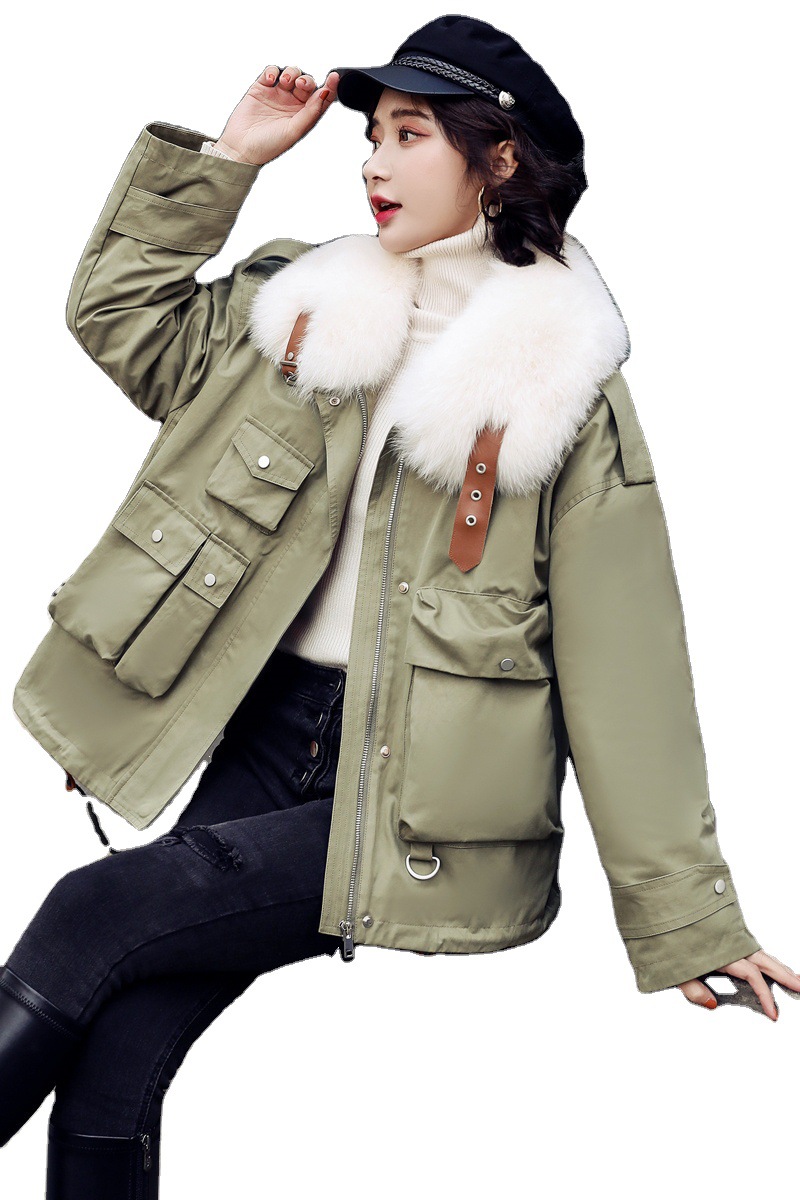 Winter new women's clothing: Korean style fox fur inner liner detachable down jacket for women Item Picture