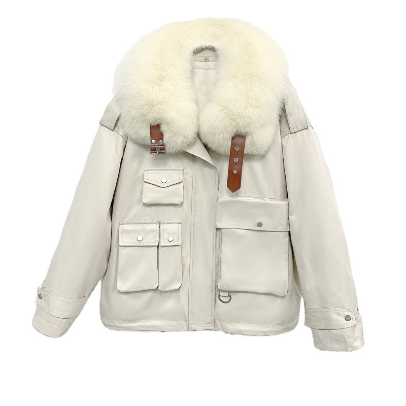 Winter new women's clothing: Korean style fox fur inner liner detachable down jacket for women Application Scenario