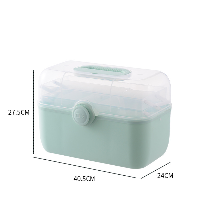Household medicine box storage box, large family medicine box, children's large-capacity multi-layer portable first aid medical box Item Picture