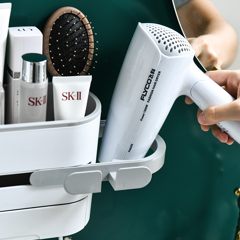 Hair dryer stand, no need for drilling, bathroom, toilet storage rack, wall-mounted hair dryer rack, air duct rack Specification image