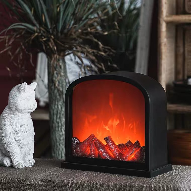 Estilo americano led lámpara de llama estufa sala de estar escritorio decoración del hogar artesanía accesorios merchandising lámpara de chimenea Application Scenario