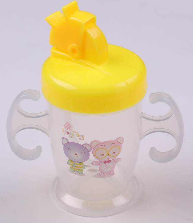 2021新款婴幼儿学饮杯鸡头吸水杯带手柄水壶防摔防漏水杯