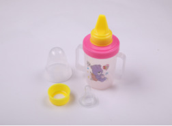 Baby water bottle with handle, straw and pacifier