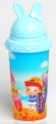 Children's water cup for school summer baby water cup with straw portable water cup