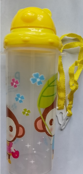 卡通可爱熊头水杯透明马克杯儿童直饮杯