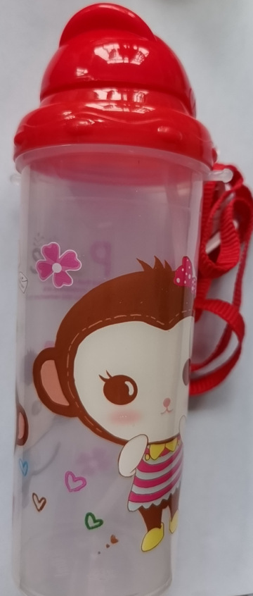 500ML儿童防摔防漏水杯透明马克杯