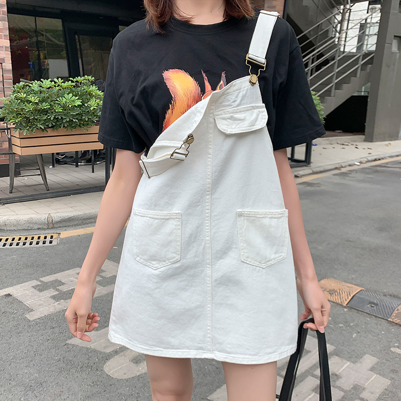 Summer's new plus-size denim halter dress for female students, chubby girls, school style, versatile, chic and slimming short skirt trend Application Scenario