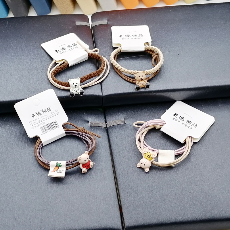 A2427 offers a variety of bear hair bands, hair accessories, hair lanyards, hair ties, hair bands and hair ties at a 2-yuan store in Yiwu details Picture