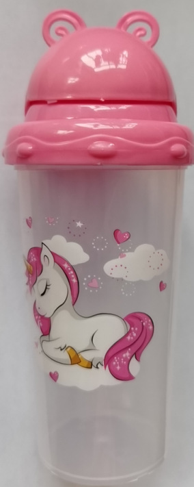 卡通可爱透明水杯防摔防漏学饮杯