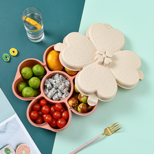水果盘欧式创意分格干果盘 家用客厅点心糖果盒 零食收纳塑料果盘