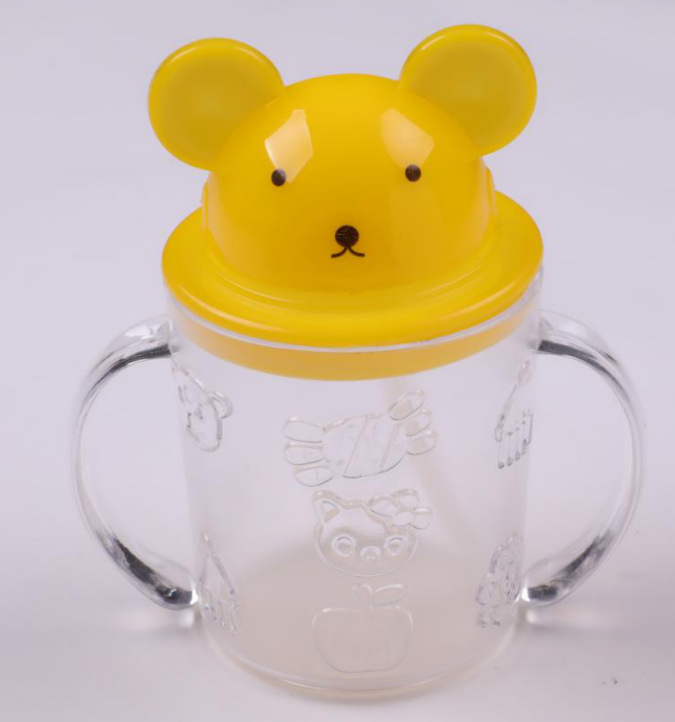 Children's cartoon cute bear water bottle drop and leak proof water bottle