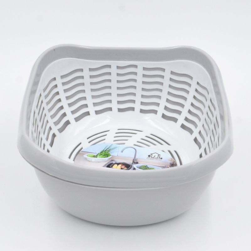 Household vegetable washing baskets, double-layer plastic draining baskets, multi-functional fruit and vegetable baskets, hotel vegetable washing basins, wholesale for foreign trade details Picture