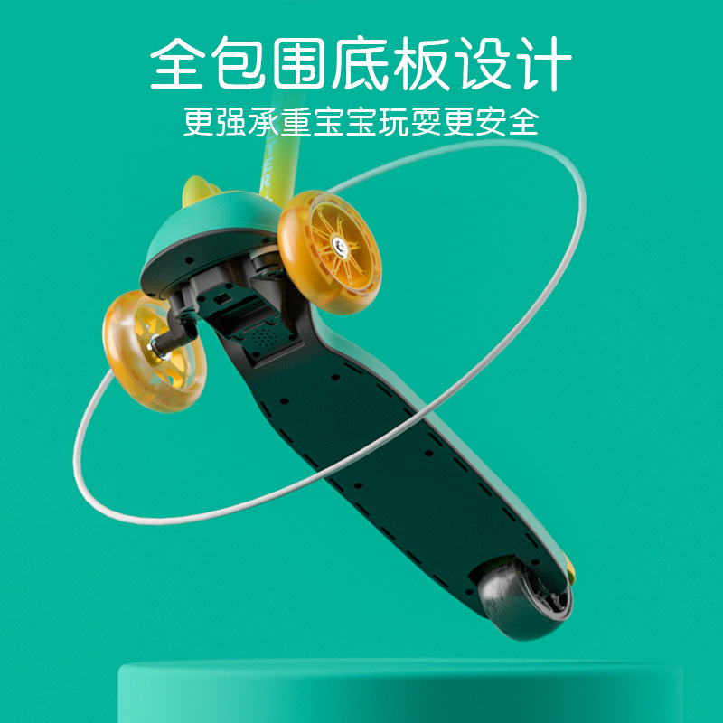 Children 's scooter 1-3-6 4 years old baby 2 single-leg scooter for boys and girls, flashing pedal wide wheel scooter Application Scenario