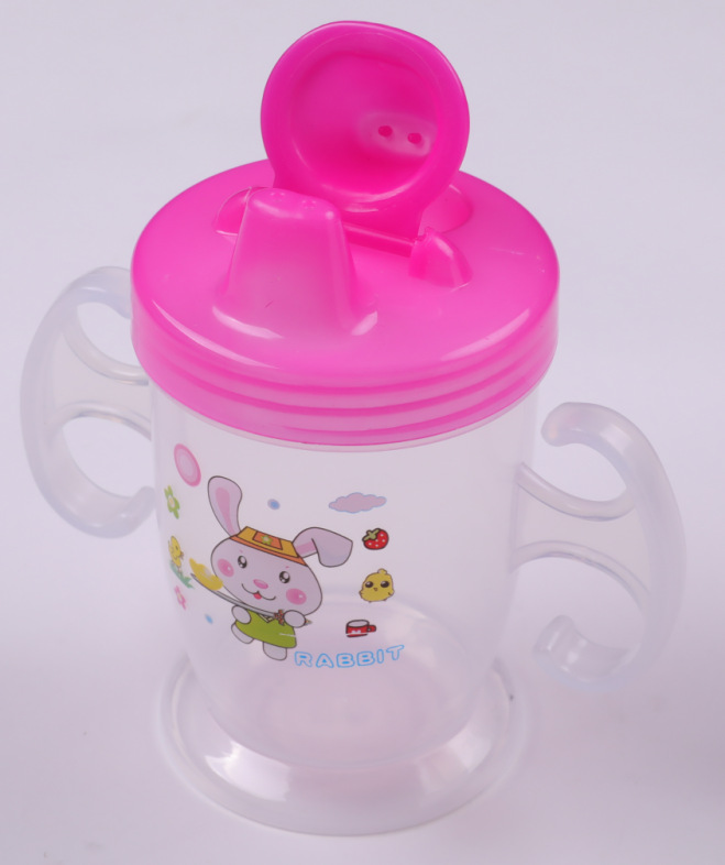 2021新款翻盖吸水杯宝宝学饮杯子防摔防漏杯