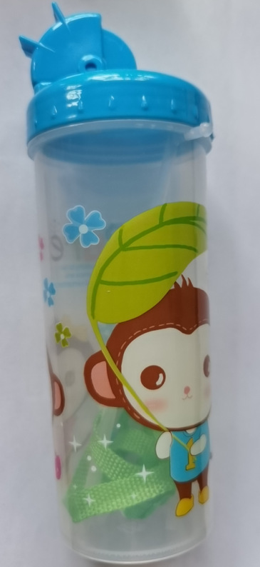 300ML儿童学饮杯透明马克杯水杯防摔防漏