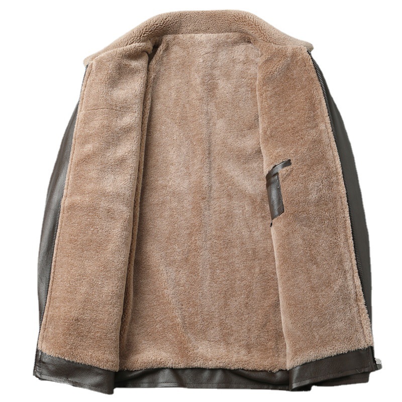 سترة جلدية من طراز PU، وهي من نوع جديد من خريف وشتاء 2021. Specification image
