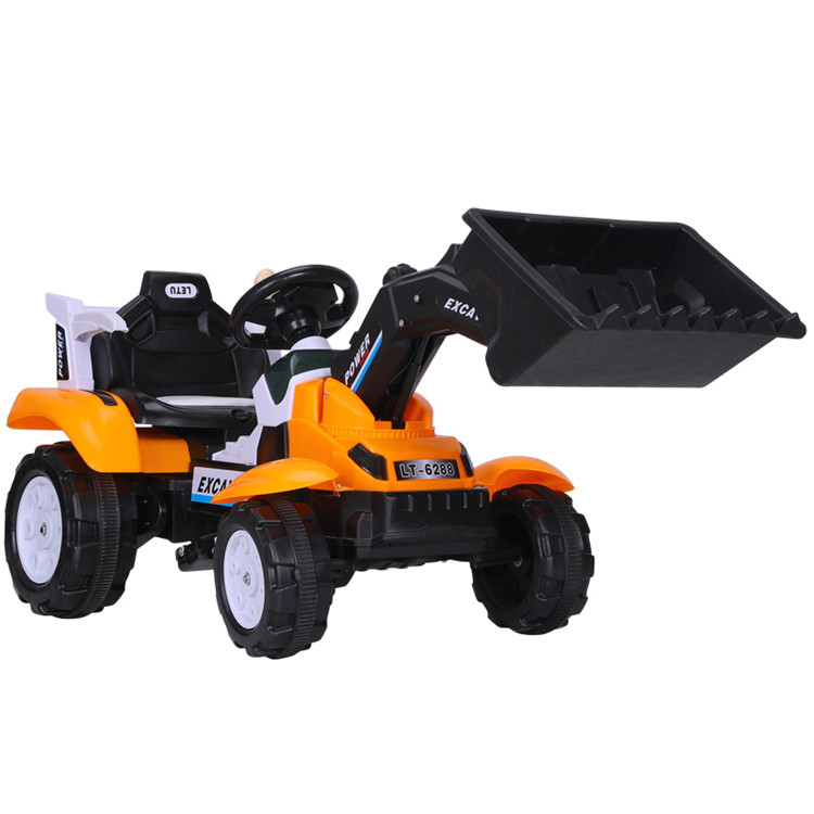 Children's electric excavator with lights and music, sand-digging bulldozer, engineering vehicle, new remote-controlled toy car Item Picture