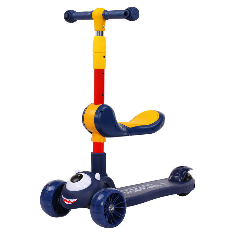 A three-in-one children's scooter with a height of 2 to 6 meters. It is a sliding scooter for boys and girls aged 2 to 6. It can be used for both sitting and riding Item Picture