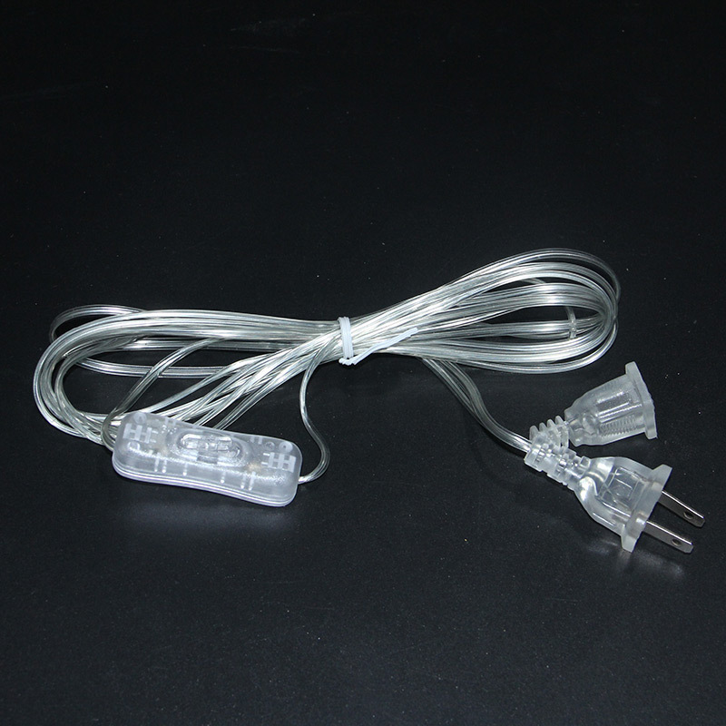 Led decorative lamp string extension cord 3.5m with switch connection Christmas curtain lamp box hook