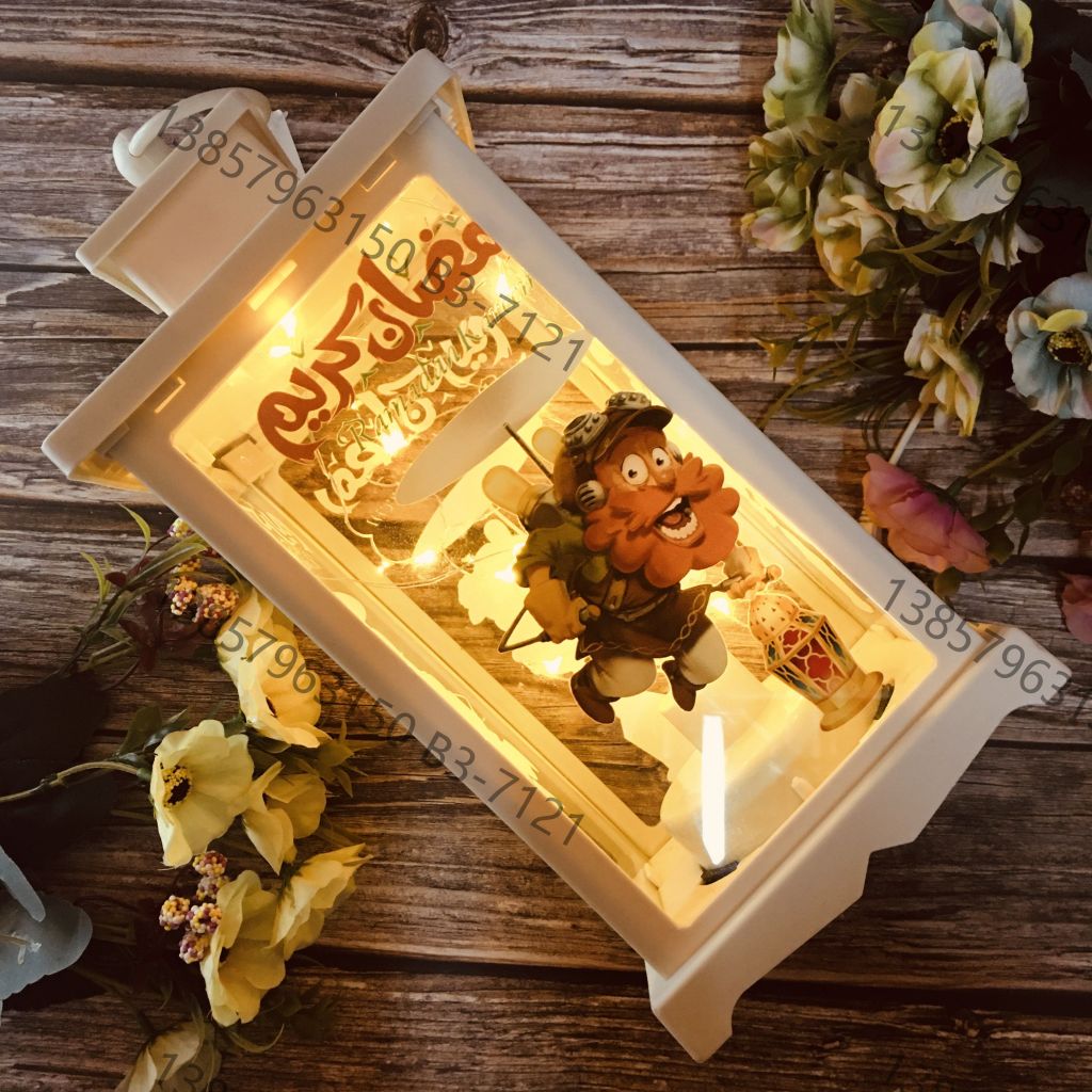 Custom-made iron art led lights eid for Ramadan, decorative lanterns and wind lamps for home decoration Specification image