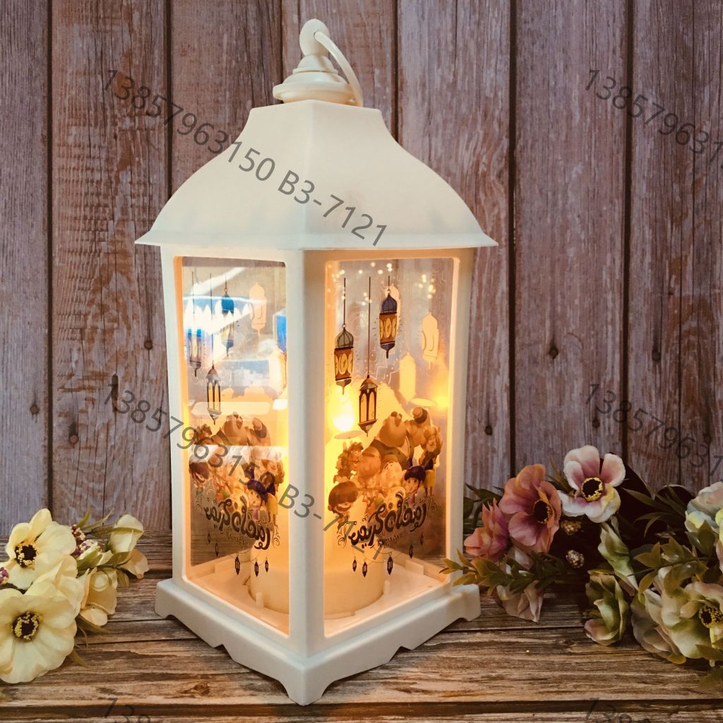 Custom-made iron art led lights eid for Ramadan, decorative lanterns and wind lamps for home decoration details Picture