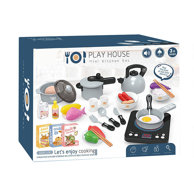 Foreign trade intelligence simulation induction cooker home appliance series, children's house play electric kitchen toy set, lighting and music Application Scenario