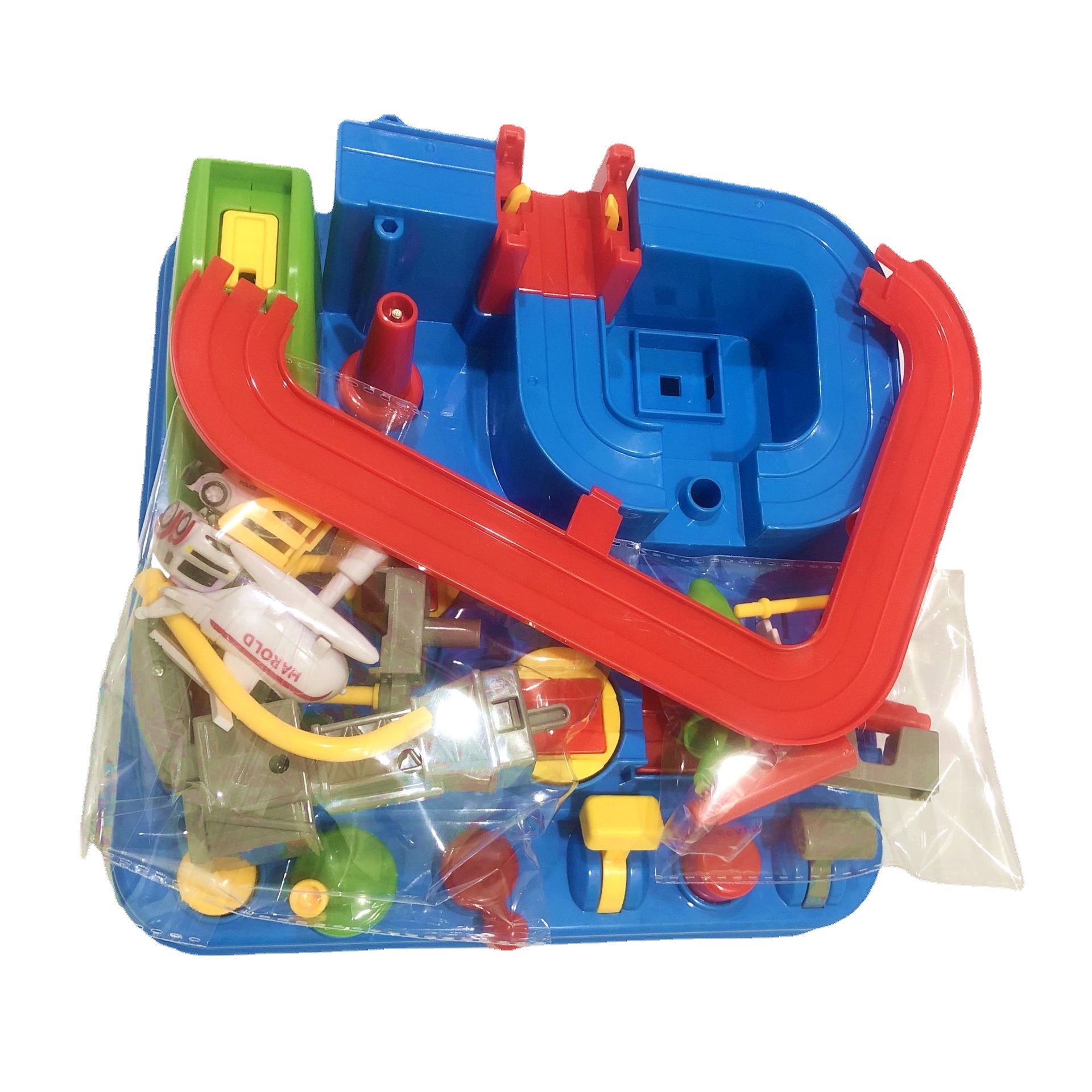 Track Park: Cars, track cars, toys, boys' cars, 3 parking lots, 4 children's age, adventure through challenges Item Picture