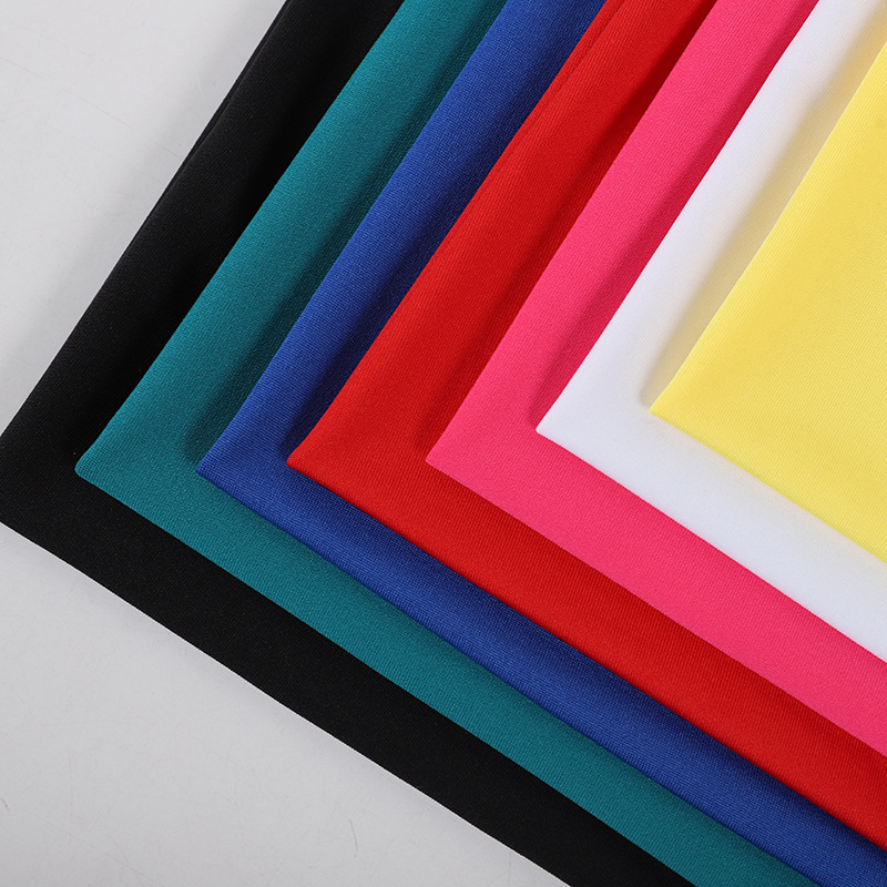 100D sweat cloth milk silk plain low-elasticity silk four-sided elastic T-shirt base layer and yoga wear fabric in stock