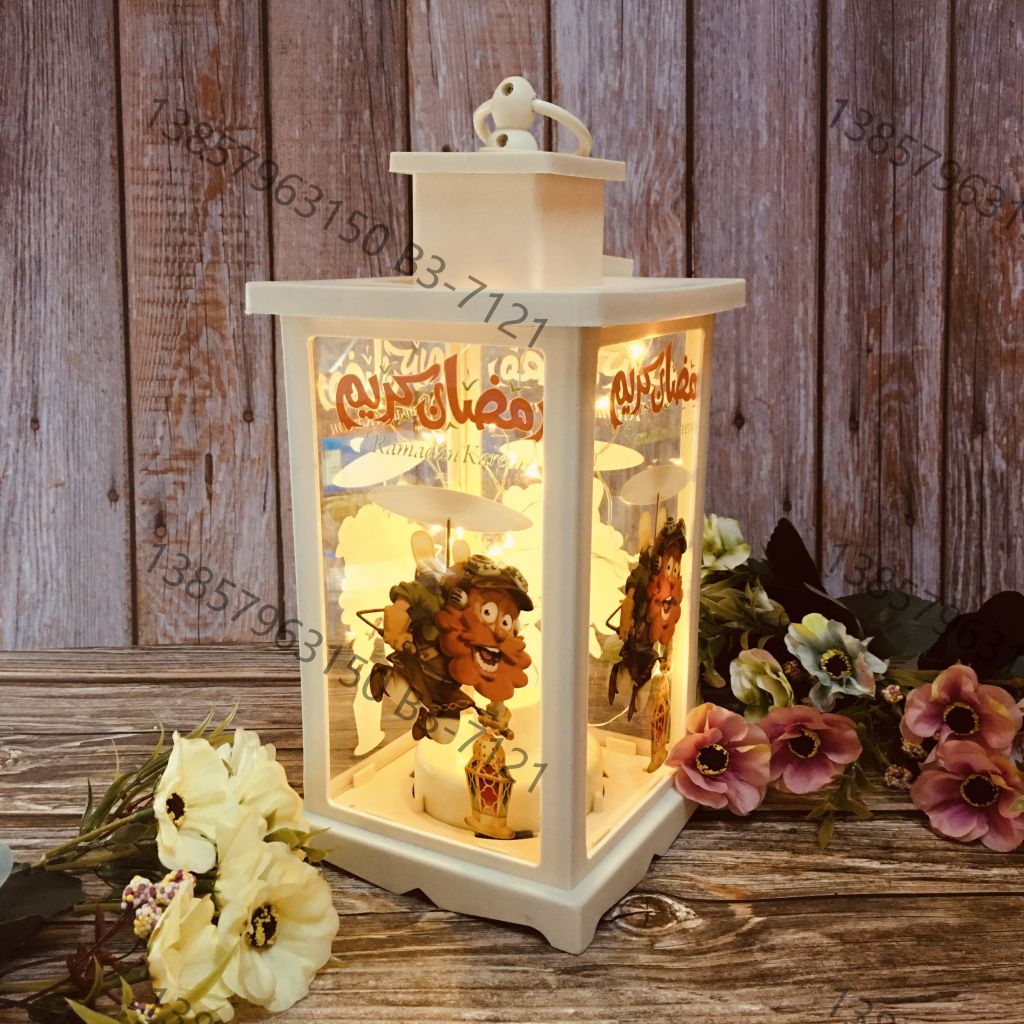 Custom-made iron art led lights eid for Ramadan, decorative lanterns and wind lamps for home decoration details Picture