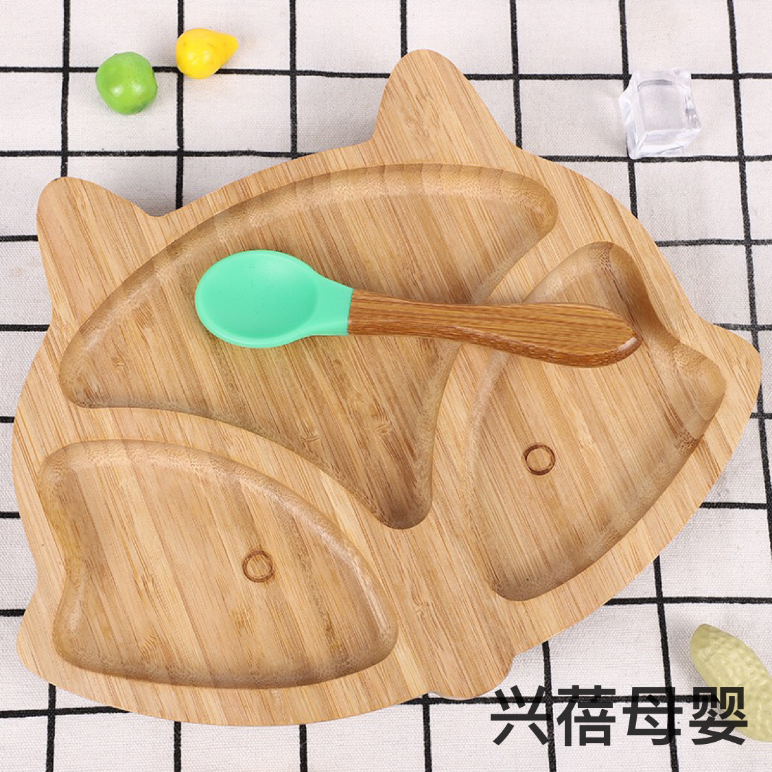 Пластиковые приборы из силикона, ложки из бамбука, тарелки из бамбука Specification image