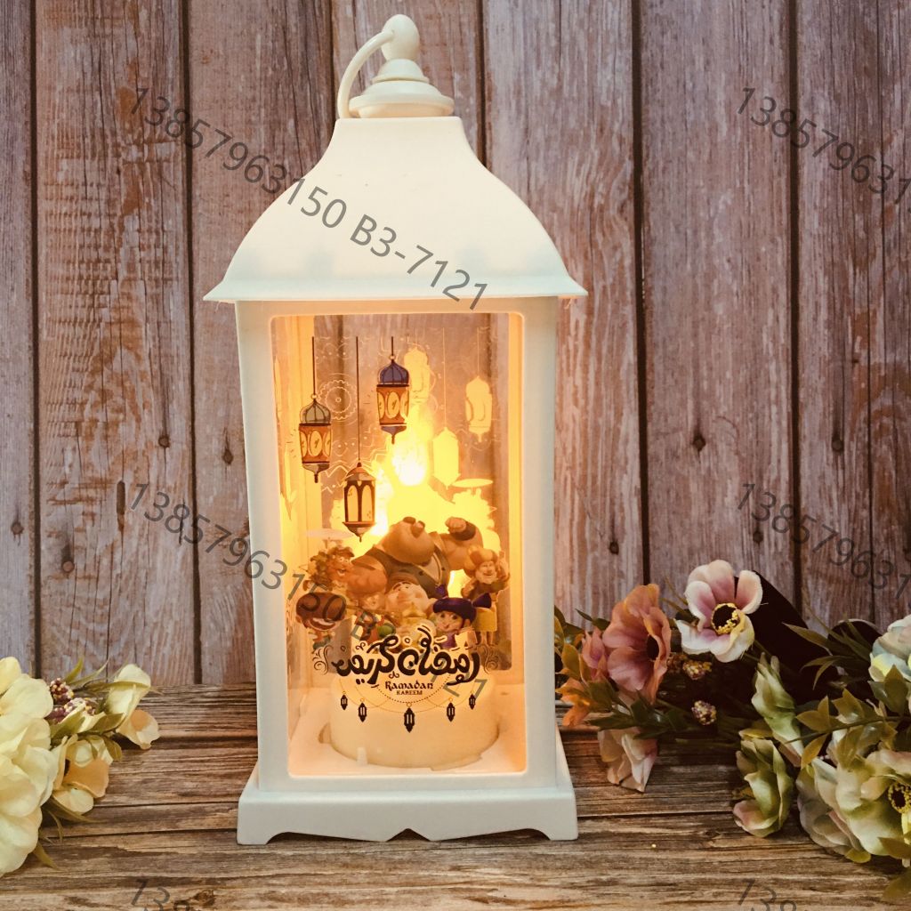 Custom-made iron art led lights eid for Ramadan, decorative lanterns and wind lamps for home decoration